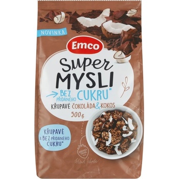 Emco Super mysli bez přidaného cukru čokoláda a kokos 500 g