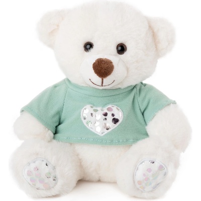 Амек Тойс Плюшена играчка Амек Тойс - Мече със зелена тениска, 20 cm (010189-1)