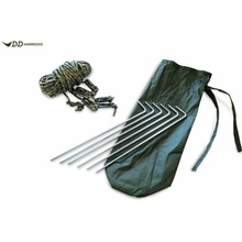 DD Hammocks Stanové kolíky a úvazy Pegs + Guy Lines - 6ks