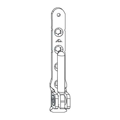 ROTO NX rohové ložisko P6/130 PVC nastavitel. s 2 závrt. čepy 6 mm 130 kg stříbrný