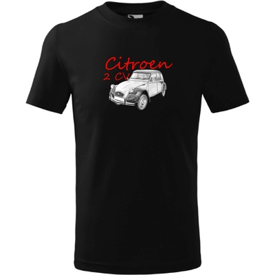 Tričko Farebné Citroen 2 CV čierna