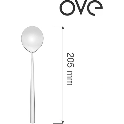 Ove Lžíce na bujón 205 mm OVE Amarone 12 ks