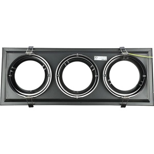 V-TAC 3xAR111 Тяло за Вграждане черно Тяло - 3583 (3583)