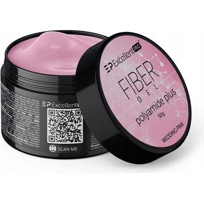 Excellent Pro stavební Uv Led Fiber gel Polyamide Plus wedding pink 50g
