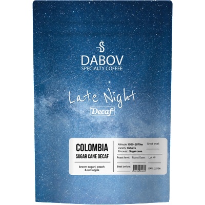 DABOV Specialty Coffee Кафе на зърна Dabov Specialty Coffe Late Night Decaf, 0.200кг