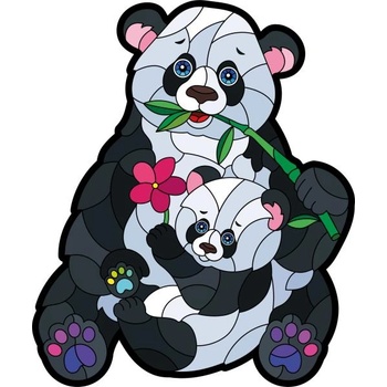 Far Far Land Дървен пъзел комплект Panda