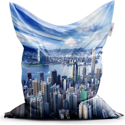 Sablio Sedací vak Mesto s mrakodrapmi 150x100 cm