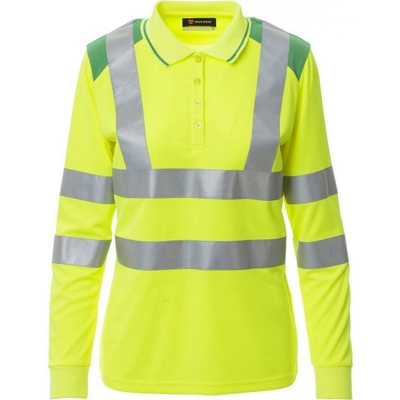 Payper GUARD+ WINTER LADY FLUO Dvojfarebná reflexná polokošeľa žltá/jelly green L