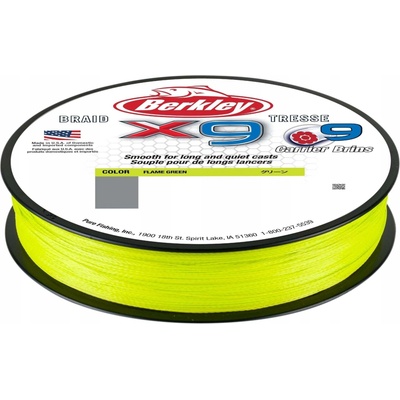 Berkley Šnúra X9 Fluro Green 150m 0,10mm 9kg