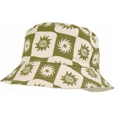 Santa Cruz Sun Daze Reversible Bucket Hat Green Sun Daze/Off White