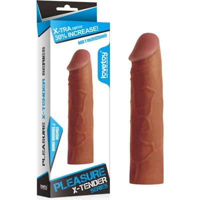 Реалистичен пенис удължител, 17см. - Penis Sleeve 1 Brown (LVTOY00154)