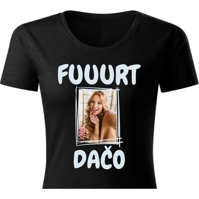 FOTOpošta Farebné tričko s fotkou rámik FURT DAČO Dámsky strih