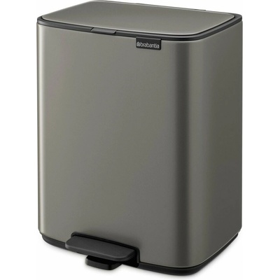 Brabantia Sivý pedálový oceľový odpadkový kôš 12 l Bo