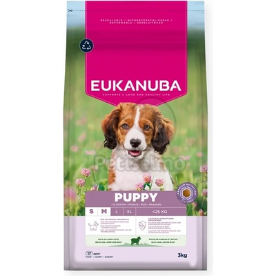 EUKANUBA Life Care Puppy S/M суха храна за кучета - агнешко, ориз 3 кг