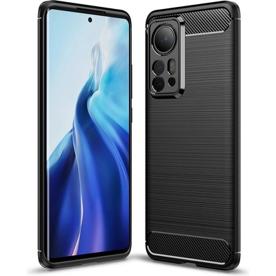 Pouzdro 1Mcz Carbon TPU ochranný Xiaomi 12, Xiaomi 12X černé