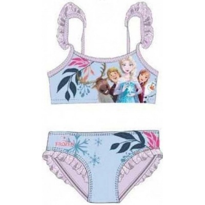 Difuzed Dievčenské dvojdielne plavky Ľadové kráľovstvo Frozen Elsa a Anna sv. fialové