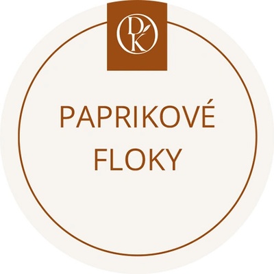 Davídkovo koření Etiketa Paprikové floky červené béžová průměr 4,5 cm 1 ks