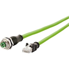 Metz Connect 142M2X25020 M 12, propojovací, CAT 6A S/FTP, 2m, zelený