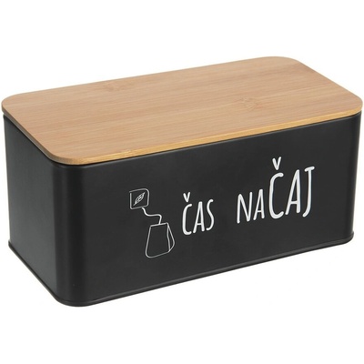 Orion Dóza Čas na čaj black 20,3 x 10,3x x 9 cm – Zboží Dáma