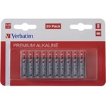 Verbatim ALKALINE BATTERY AAA 20 PACK (HANGCARD) (49876) - gtcomputers