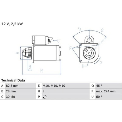 BOSCH Startér 0986015930