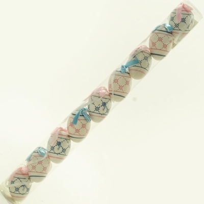 Veľkonočné vajíčka modro-rúžové 9 ks 5 cm