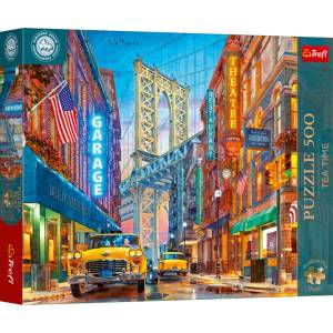 Trefl - Puzzle Premium Plus: Tea Time: View of the Manhattan Bridge - 500 piese