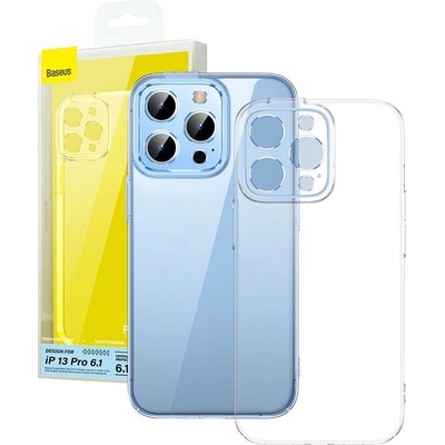Baseus Комплект кейс, скрийн протектор от закалено стъкло и почистващ комплект Baseus Crystal за iPhone 13 Pro, прозрачен (ARJB020402)