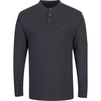 Portwest bizflame henley fr32 / Огнеупорна антистатична риза с дълъг ръкав - тъмносин l (fr32narl)
