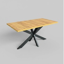 Femix Rozkladací jedálenský stôl SAMLE 150-190 x 80 cm dub craft čierna