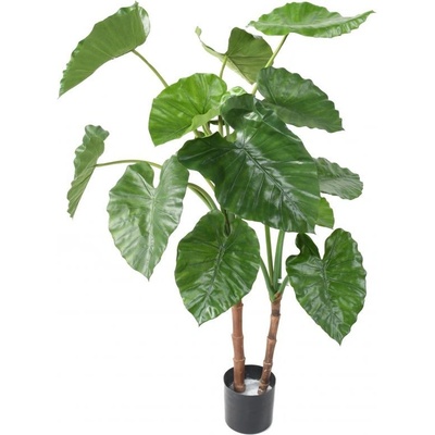 Luxusní umělá rostlina Alocasia 2 kmeny, 130cm
