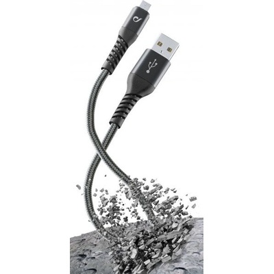 Cellularline Кабел Cellularline - Tetra Force, USB-A/Micro USB, 1.2 m, черен (4821)