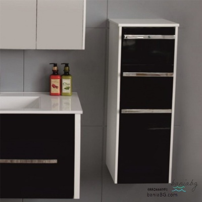 Inter Ceramic Колона за баня от pvc 904650 - ЧЕРНО И БЯЛО