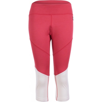Super Natural merino legíny Active Block 3/4 red/rose