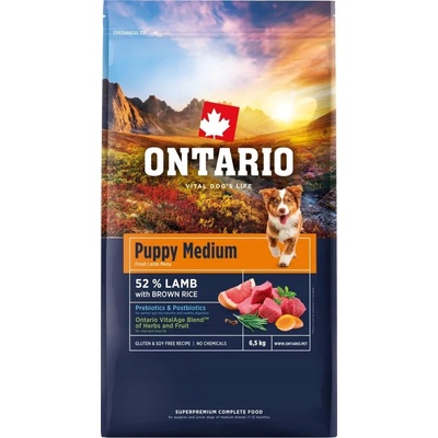 Ontario pre šteniatka s jahňacím mäsom 6,5 kg