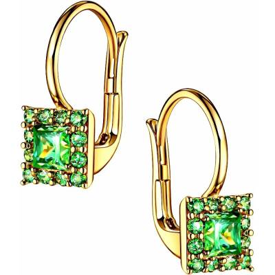 Zlaton Náušnice žluté zlato se zelenými kameny 1.7cm 3.2g 000902305241