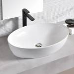 Inter Ceramic Умивалник за баня Виолета 62х42см, бял за плот или умивалник (icb 876)