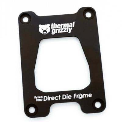 Монтажна рамка Thermal Grizzly Ryzen 7000 Direct Die Frame, Алуминий, Черен - DDF-R7000-R (DDF-R7000-R)