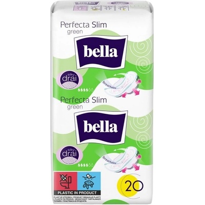 Bella Дамски превръзки Bella Perfecta Slim Green коприна 20бр (Т-210038)