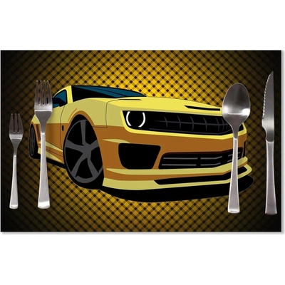 Sablio Prostírání Chevrolet Camaro Žlutá mřížka 40x30cm