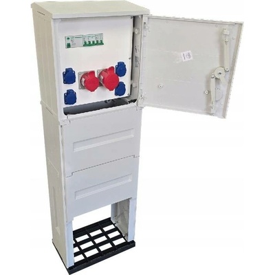 Stavební rozvaděč šedý IP44 40 A 9 modulů