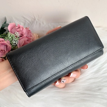 Image 1 of Естествена кожа портмоне Модел w50 Черно