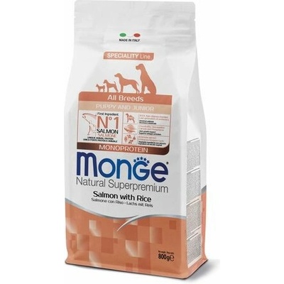 Monge Natural Superpremium All Breeds Puppy losos ryža 0,8 kg