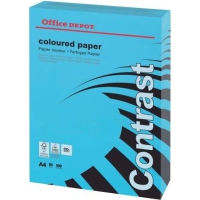 farebný papier Office Depot Contrast A4 intenzívna modrá 80 g