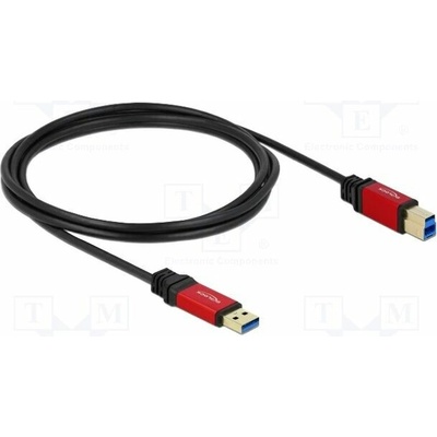Delock 82757 USB A vidlice USB B vidlice zlacený 2m černý