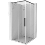 Mexen Rox Дуо плъзгаща се душ кабина 75 x 75 см, прозрачна, gun metal - 8C2D-075-075-95-00 (8C2D-075-075-95-00)
