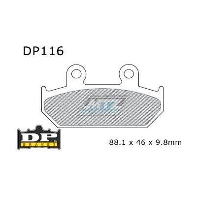 Destičky brzdové DP116 DP Brakes - směs Premium OEM Sinter DP116