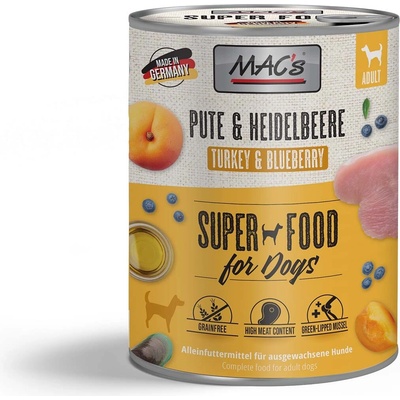 MAC's Dog krůtí maso a borůvky 12 x 800 g