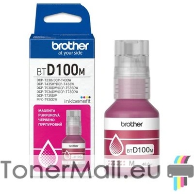 Бутилка с мастило BROTHER BTD100M Magenta