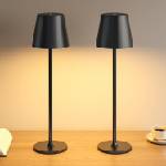 UPXNBOR LED Table Lamp Wireless 2-Piece Set, Metal Table Lamp for Outdoor & Indoor - UP-WSA